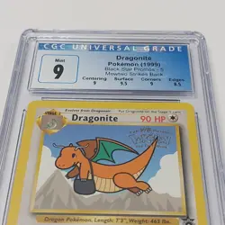 1999 WOTC POKEMON WB MOVIE DRAGONITE #5 BLACK STAR PROMO STAMPED CGC 9 MINT - Image 4