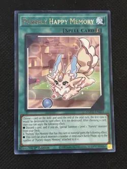 YuGiOh! - Purrely Happy Memory AMDE-EN021 Rare 1st Edition Near Mint - Image 1