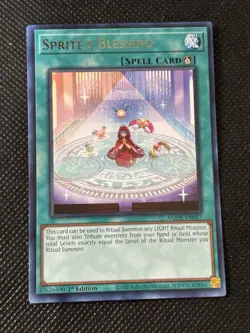 YuGiOh! - Sprite's Blessing AMDE-EN057 Rare 1st Edition Near Mint - Image 1