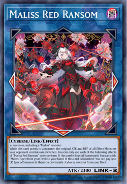 Yugioh! Maliss Q Red Ransom MP25-EN125 Mega Pack Prismatic Secret Rare - Image 1