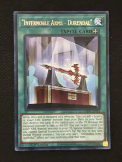 YuGiOh! - Infernoble Arms - Durendal AMDE-EN042 Rare 1st Edition Near Mint - Image 1