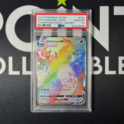 Charizard VMAX #074 Champion's Path Secret Rainbow 2020 Pokemon SWSH FA PSA 10 - Image 1