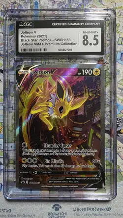 2021 Jolteon V SWSH183 Jolteon VMAX Premium Collection Promo CGC 8.5 NM/MINT+ - Image 1