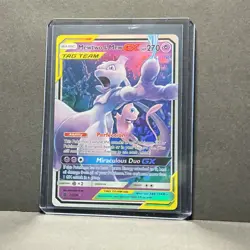 Pokemon Mewtwo & Mew GX 71/236 Ultra Rare Holo TAG TEAM GX Unified Minds - Image 1