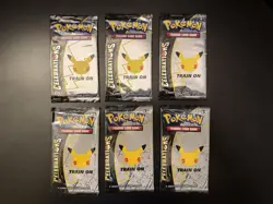 Pokemon Celebrations 25th Anniversary Set of 6 Booster Packs Sealed Unweighed - Image 1