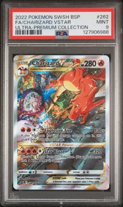 2022 Pokemon BSP FA Charizard VStar Ultra-Premium Collection SWSH262 PSA MINT 9 - Image 1