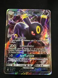 Umbreon GX 80/149 Pokemon TCG Sun & Moon Base Set Ultra Rare LP - Image 1