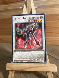 Yugioh Super Rare Infernity Doom Archfiend #PHRA-EN037 NM - Image 1
