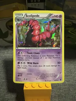 Pokemon TCG Scolipede 40/98 BW Emerging Powers Cracked Ice Holo - Image 1