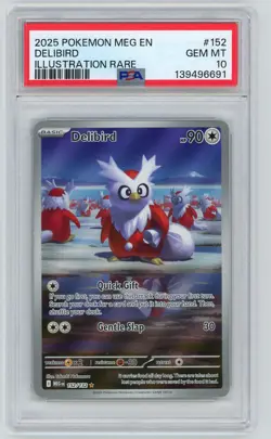 2025 Mega Evolution Series - Mega Evolution Delibird PSA 10 Illustration Rare - Image 1