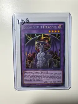 Yugioh Doom Virus Dragon DRL2-EN003 Secret Rare Near Mint 1st Edition - Image 1