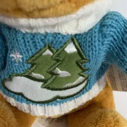 DISNEY STORE WINNIE THE POOH CHRISTMAS TREE SWEATER BEANIE PLUSH BEAN BAG NWT - Image 3
