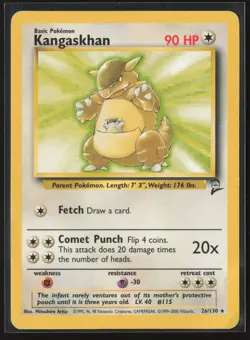 Kangaskhan Rare Base Set 2 026/130 HP Pokemon Card - Image 1