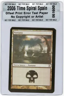 MTG Spanish 2006 Time Spiral SWAMP Lands 293 Test ERROR Card - Image 1