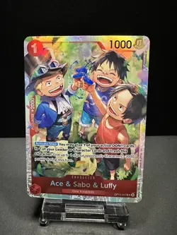 Ace & Sabo & Luffy OP13-007 SR ONE PIECE Tcg Card Game NM RED - Image 1