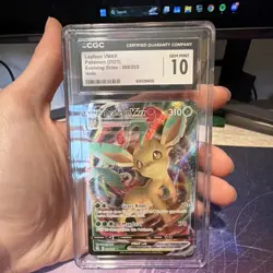 Leafeon VMAX CGC 10 Ultra Rare Holo 008/203 Evolving Skies Pokemon Card - Image 1