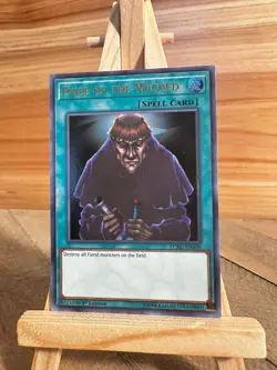 Yugioh Ultra Rare Exile of the Wicked #LCKC-EN100 Lightly played - Image 1