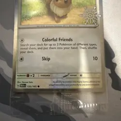 Eevee 133/165 Holiday Calendar 2025 Festive Stamp Promo Pokemon Card SEALED NM - Image 4