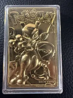Pokemon Burger King 23k Gold Plated Trading Card Mewtwo In Red Box 1999 - Image 3