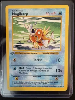Magikarp 1st Edition Base Set Shadowless 35/102 LP Pokemon Card - Image 1