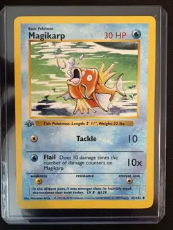 Magikarp 1st Edition Base Set Shadowless 35/102 LP Pokemon Card - Image 2