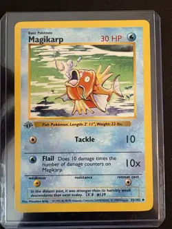 Magikarp 1st Edition Base Set Shadowless 35/102 LP Pokemon Card - Image 3
