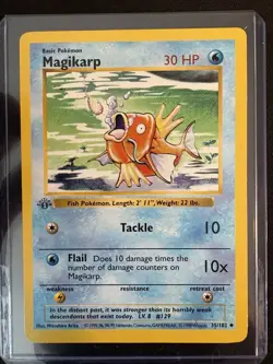 Magikarp 1st Edition Base Set Shadowless 35/102 LP Pokemon Card - Image 4