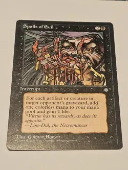 Spoils of Evil Ice Age MTG Magic The Gathering MP - Image 1