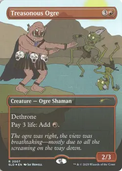 MTG Treasonous Ogre (2007) *Rainbow Foil* Secret Lair: Jay Howell MT/NM - Image 1