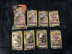 Pokemon TCG Sun and Moon Unified Minds Booster Pack W/ 7 (3 Card Packs + 1) READ 820650805684 - Image 2