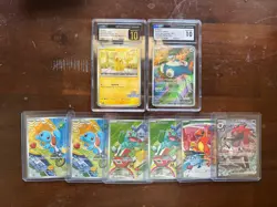 Pokemon PSA Graded And Raw Card Lot (Ascended Hero’s & 151 & Series 1 Kanto) - Image 1