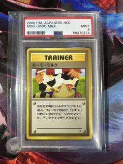 MOO-MOO MILK Japanese Neo Trainer Card PSA 9 MINT (Banned Card) Pokemon TCG - Image 1
