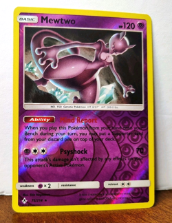 POKEMON MEWTWO 75/214 REVERSE HOLO RARE UNBROKEN BONDS LP-NM - Image 1