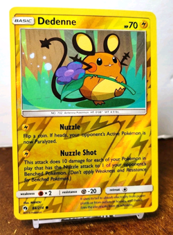 POKEMON DEDENNE 84/214 REVERSE HOLO LOST THUNDER LP - Image 1