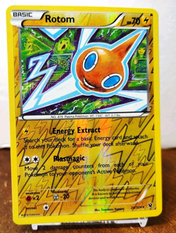 POKEMON ROTOM 24/124 REVERSE HOLO RARE FATES COLLIDE LP TOMOKAZU KOMIYA - Image 1