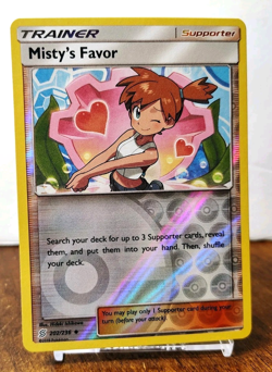 POKEMON MISTY'S FAVOR 202/236 REVERSE HOLO TRAINER UNIFIED MINDS LP - Image 1