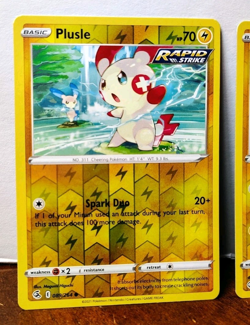 POKEMON PLUSLE 089/264 & MINUN 090/264 REVERSE HOLO FUSION STRIKE - Image 2