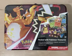 Pokemon TCG Charizard Collector's Treasure Chest Lunch Box Tin Sealed - Image 1