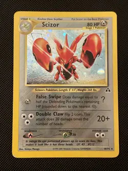 Scizor 10/75 Neo Discovery N2 Unlimited Holofoil MP - Image 1