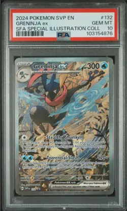 2024 POKEMON SVP EN-SV BLACK STAR PROMO #132 GRENINJA EX PSA 10 - Image 1