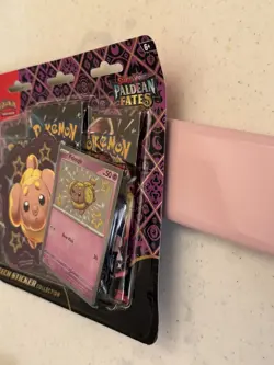 Pokemon Paldean Fates Tech Sticker Collection 3 Booster Pack Blister- Fidough - Image 3