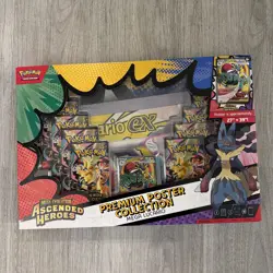 Pokemon Mega Evolution Ascended Heroes Premium Poster Collection Mega Lucario EX - Image 1
