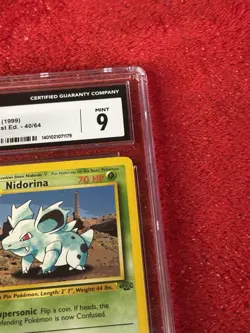 1999 Pokemon Jungle WOTC 40/64 Nidorina 1st Edition CGC 9 Mint - Image 2