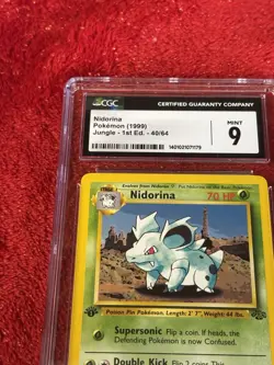 1999 Pokemon Jungle WOTC 40/64 Nidorina 1st Edition CGC 9 Mint - Image 3