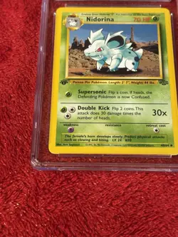 1999 Pokemon Jungle WOTC 40/64 Nidorina 1st Edition CGC 9 Mint - Image 4