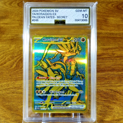 Pokemon SV Paldean Fates Koraidon EX 245/091 AGS Gem-MT 10 Secret Hype Rare 2024 - Image 1