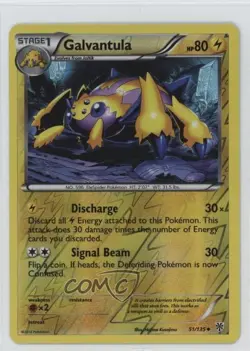 Galvantula Reverse Foil Pokemon Black & White Plasma Storm #51 - Image 1