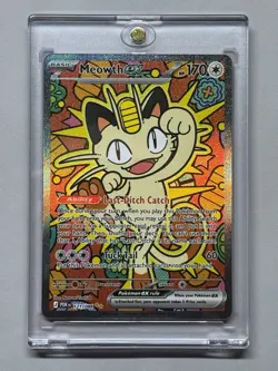 Meowth EX 121/088 SIR Full Art Holo Pokemon perfect order NM/MINT P - Image 1