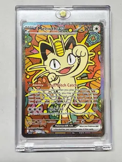 Meowth EX 121/088 SIR Full Art Holo Pokemon perfect order NM/MINT P - Image 3
