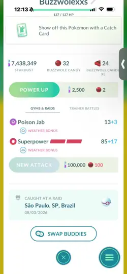 Pokemon Go Ultra Beast Buzzwole ( XXS) ( Normal ) - Image 2